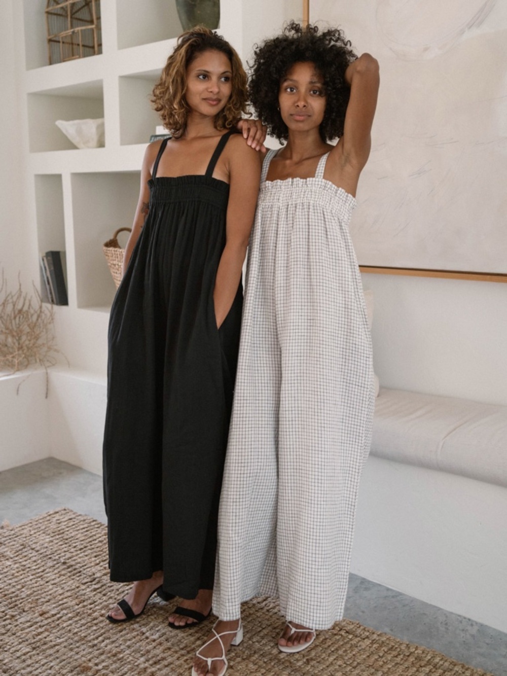 Laude the label Laurel Jumper Jumpsuit - Natural, Size M/L